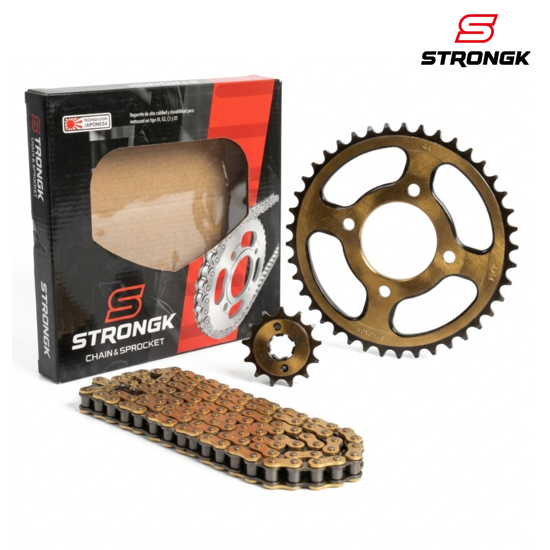 KIT ARRASTRE ACERADO APACHE 160 RTR 44T-13T 428H-132L STRONGK