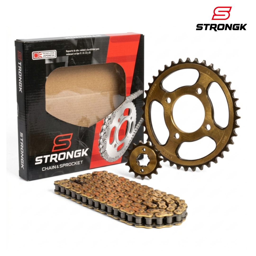 KIT ARRASTRE ACERADO APACHE 180 RTR 46T-14T 428H-132L STRONGK