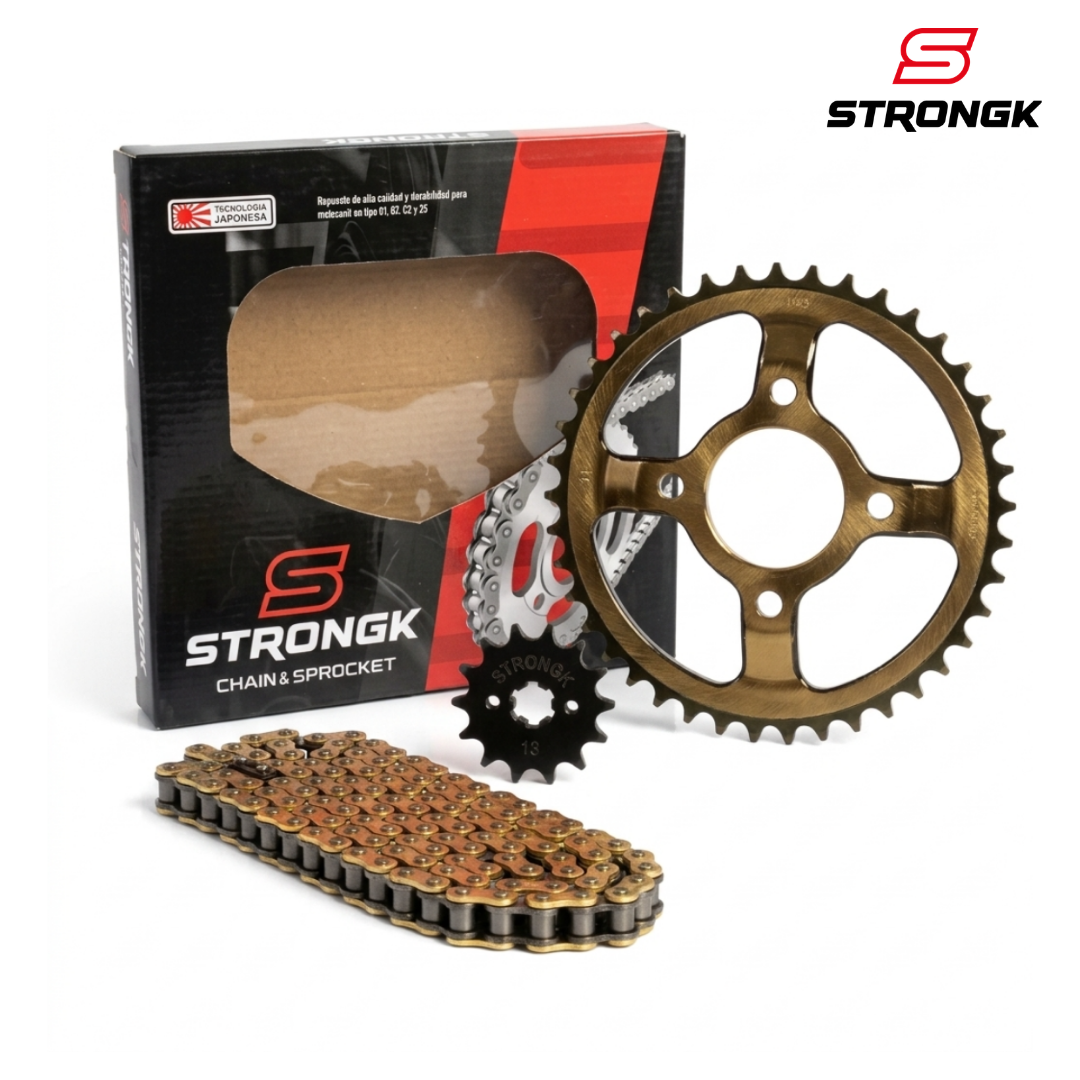 KIT ARRASTRE ACERADO MRX 125 43T-13T 520H-112L STRONGK