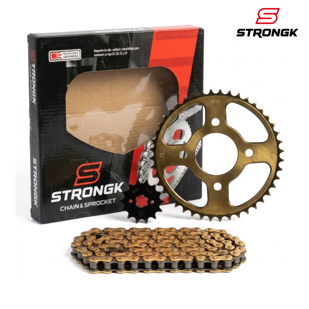 KIT ARRASTRE ACERADO PULSAR 160NS (MOD.VIE) 4H 46T-15T 428H-138L STRONGK