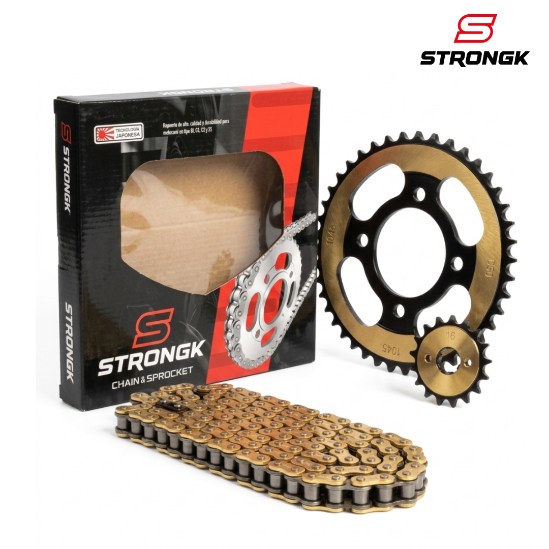 KIT ARRASTRE ACERADO RTX 150 42T-15T 428H-132L STRONGK