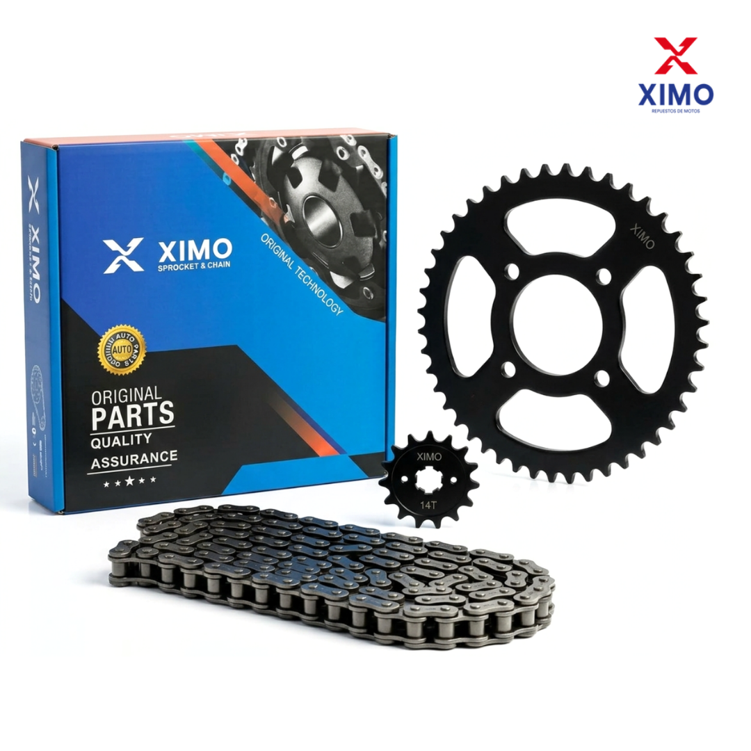 KIT ARRASTRE NEGRO DISCOVER 125 ST 45T-14T 428H-126L XIMO