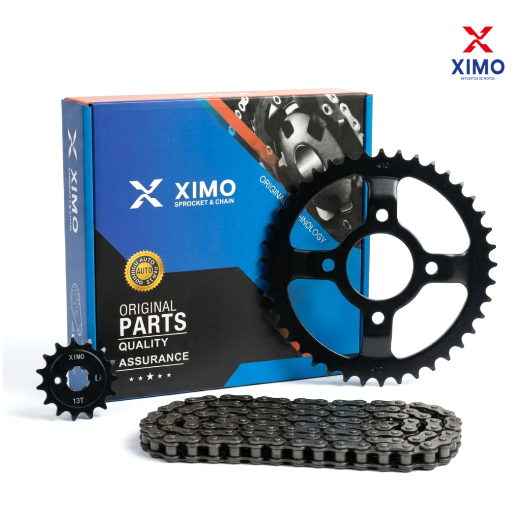 KIT ARRASTRE NEGRO MRX 125 43T-13T 520H-112L XIMO