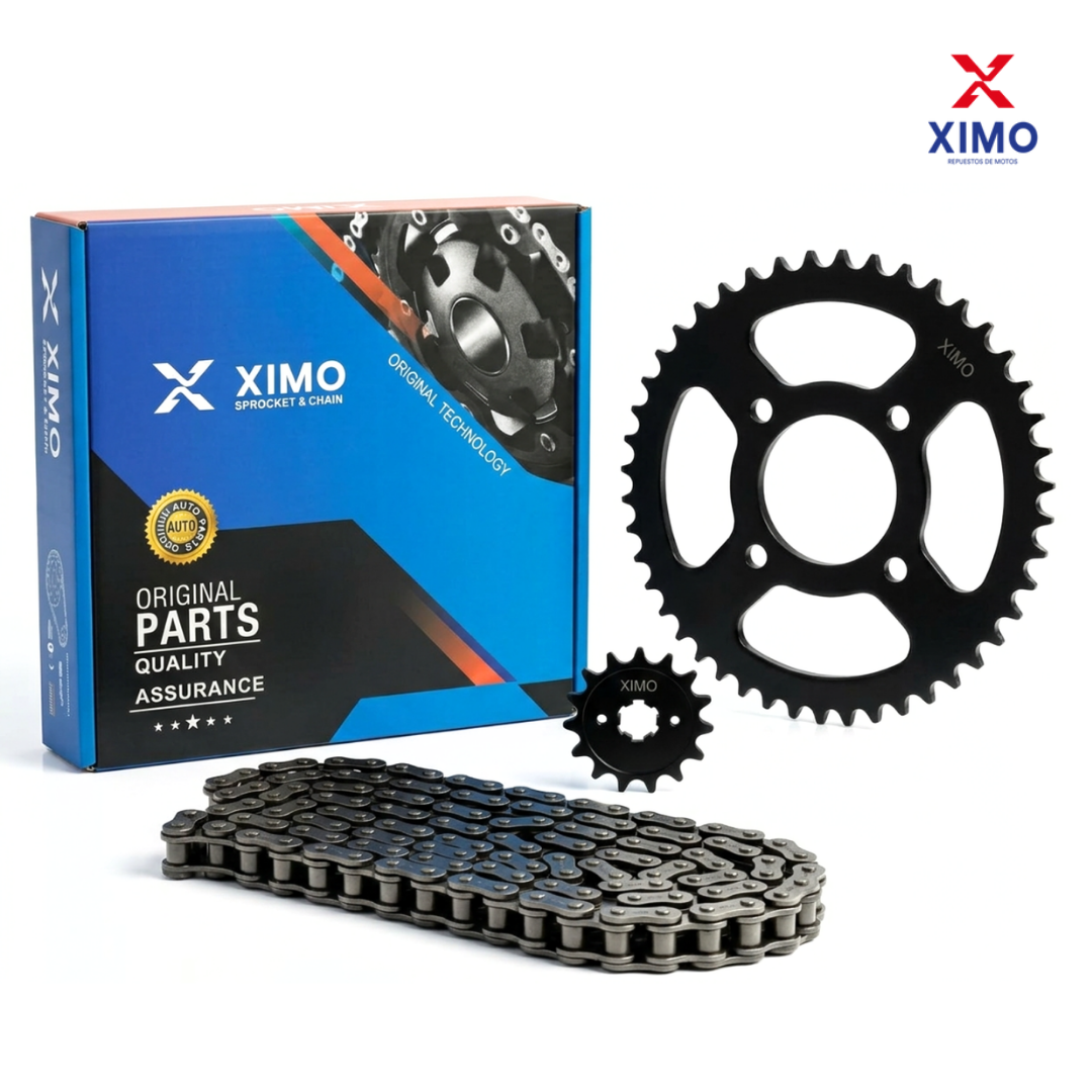 KIT ARRASTRE NEGRO PULSAR 180 42T-15T 428H130L XIMO