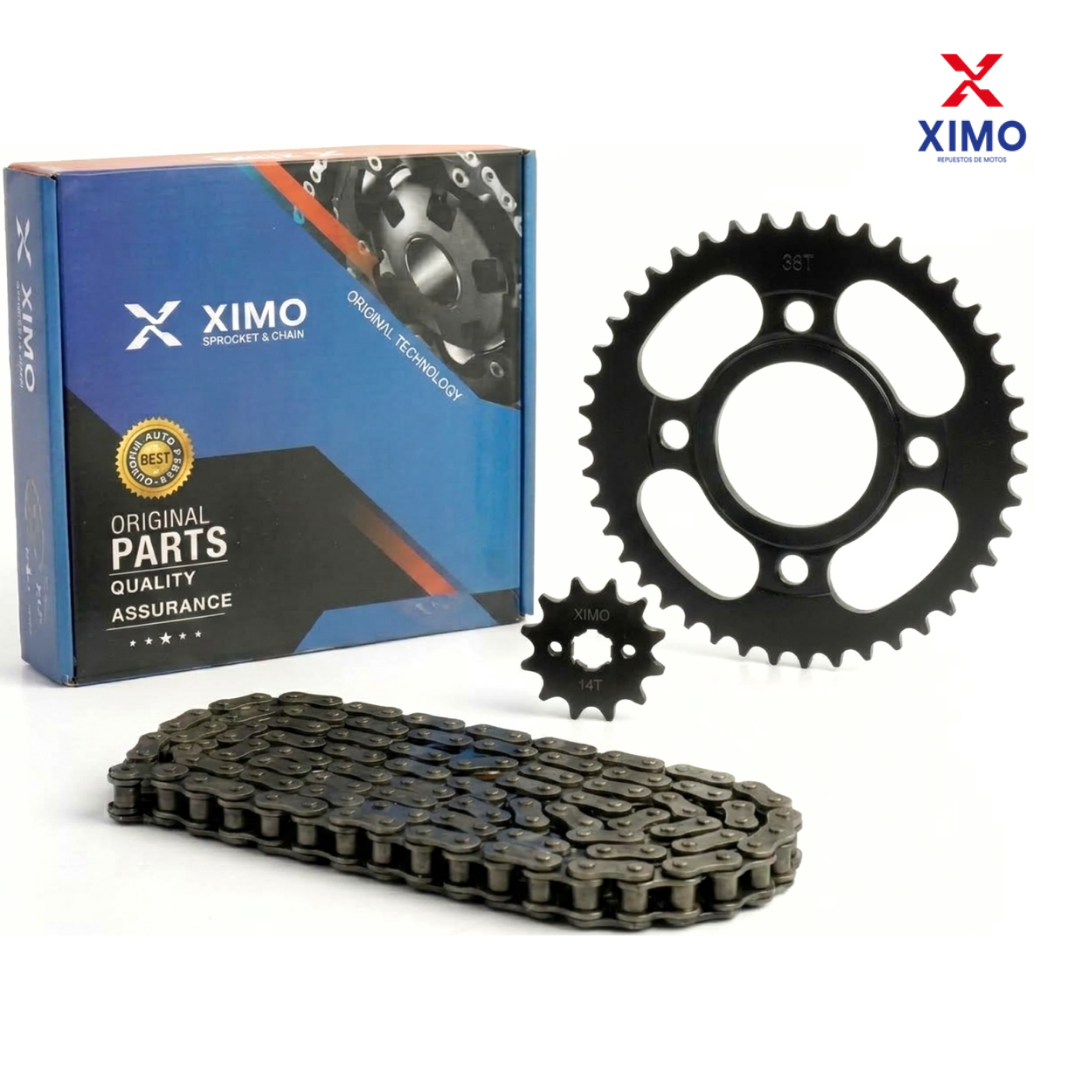 KIT ARRASTRE NEGRO SIGMA 100T 38T-14T 428H-120L XIMO