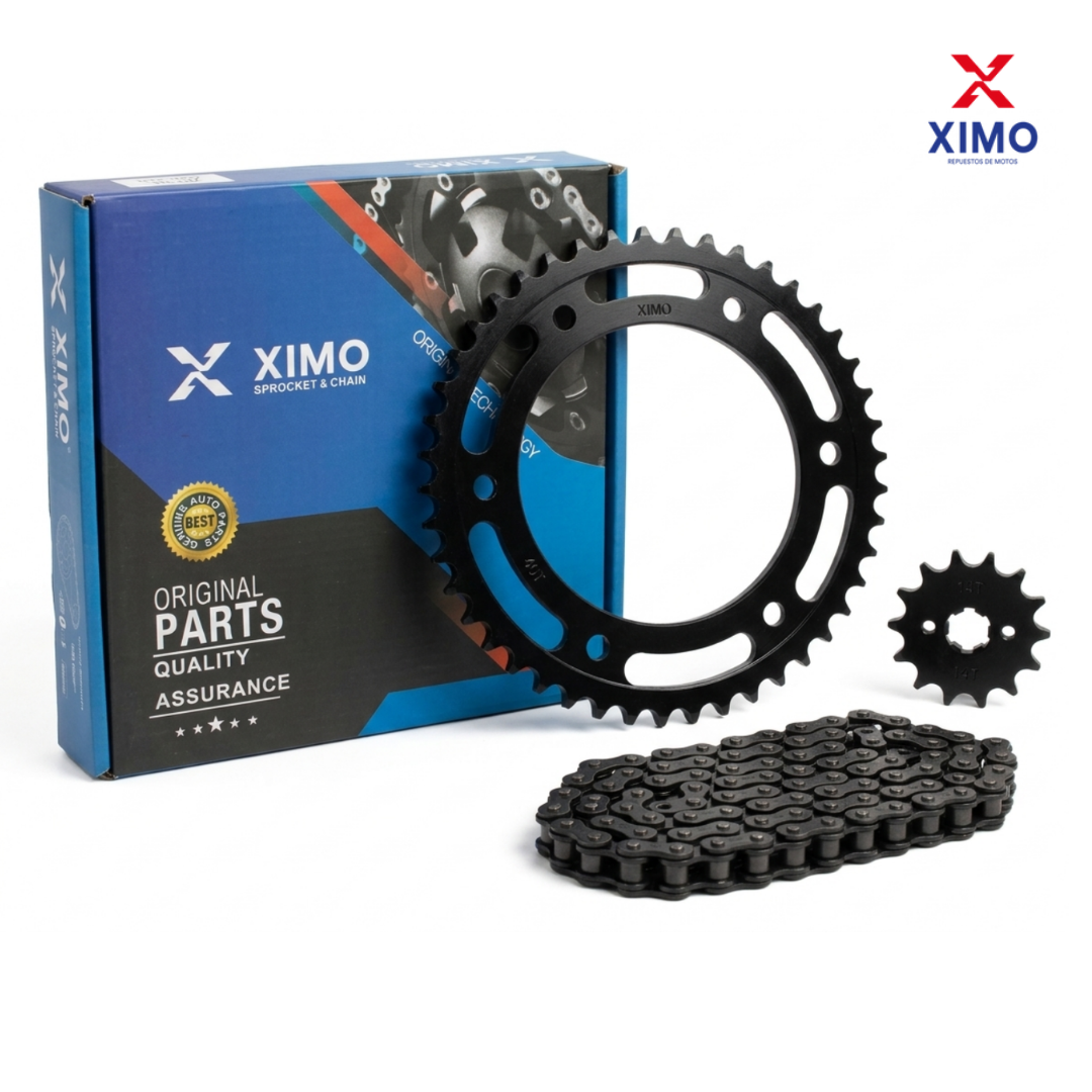 KIT DE ARRASTRE NEGRO XR125 54T-17T 428H-132L XIMO