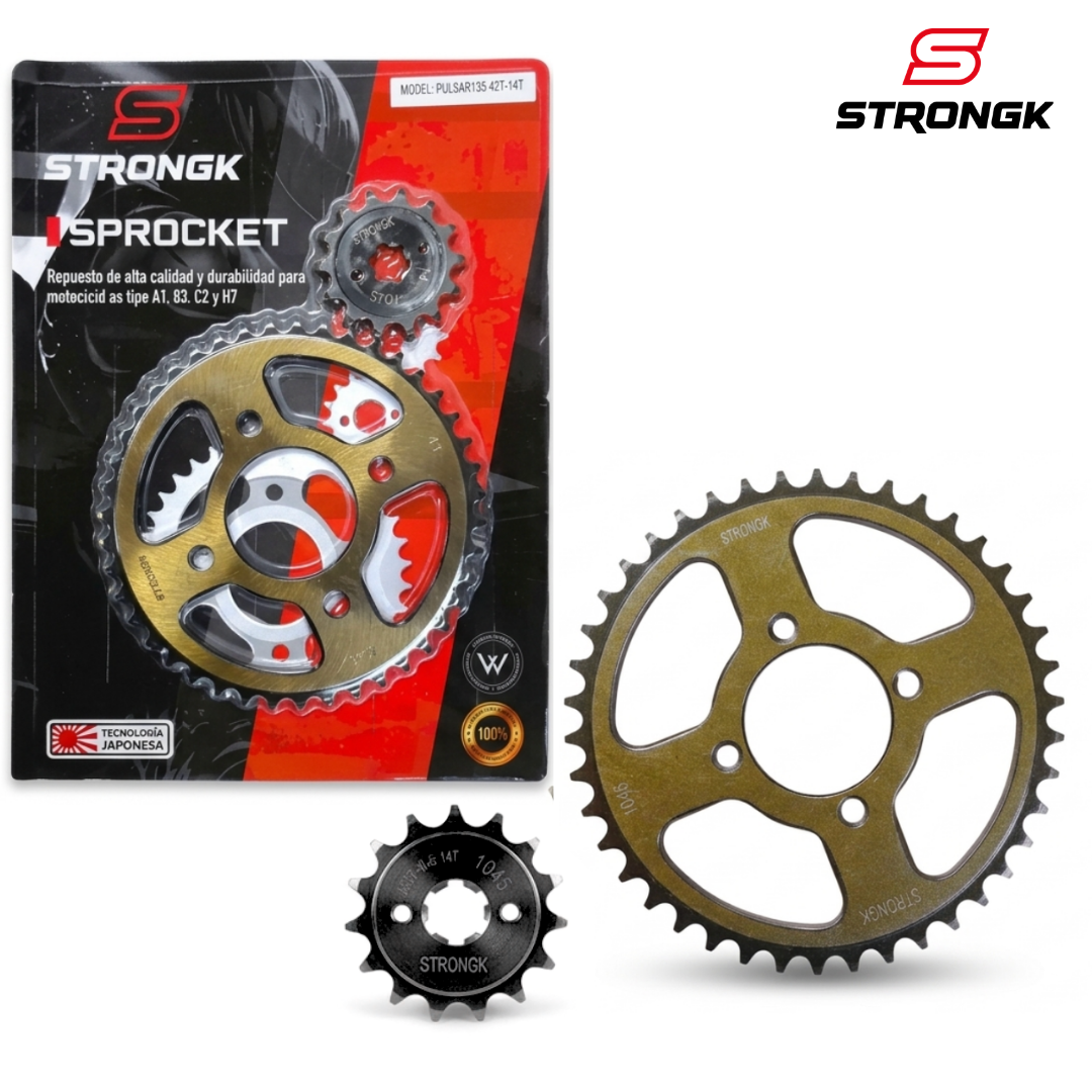 PLATO PIÑON ACERADO PULSAR135 43T-14T STRONGK