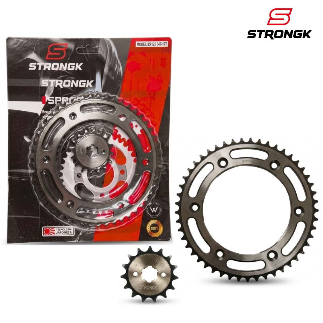 PLATO PIÑON ACERADO XR125 54T-17T STRONGK